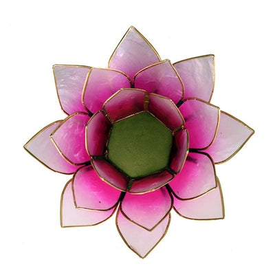 Lotus ατμοσφαιρικό φως Capiz: ανοιχτό ροζ -  13,5 εκ. - mykarma.gr