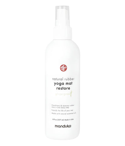 Manduka - Νatural rubber yoga mat restore - σπρέι για ανανέωση στρώματος γιόγκα -  Gingergrass   227ml. - mykarma.gr