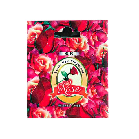 Κώνοι θυμιάματος Rose - Τριαντάφυλλο. Βάρος: 20 g.Περιέχει 10 κώνους + Βάση. - mykarma.gr