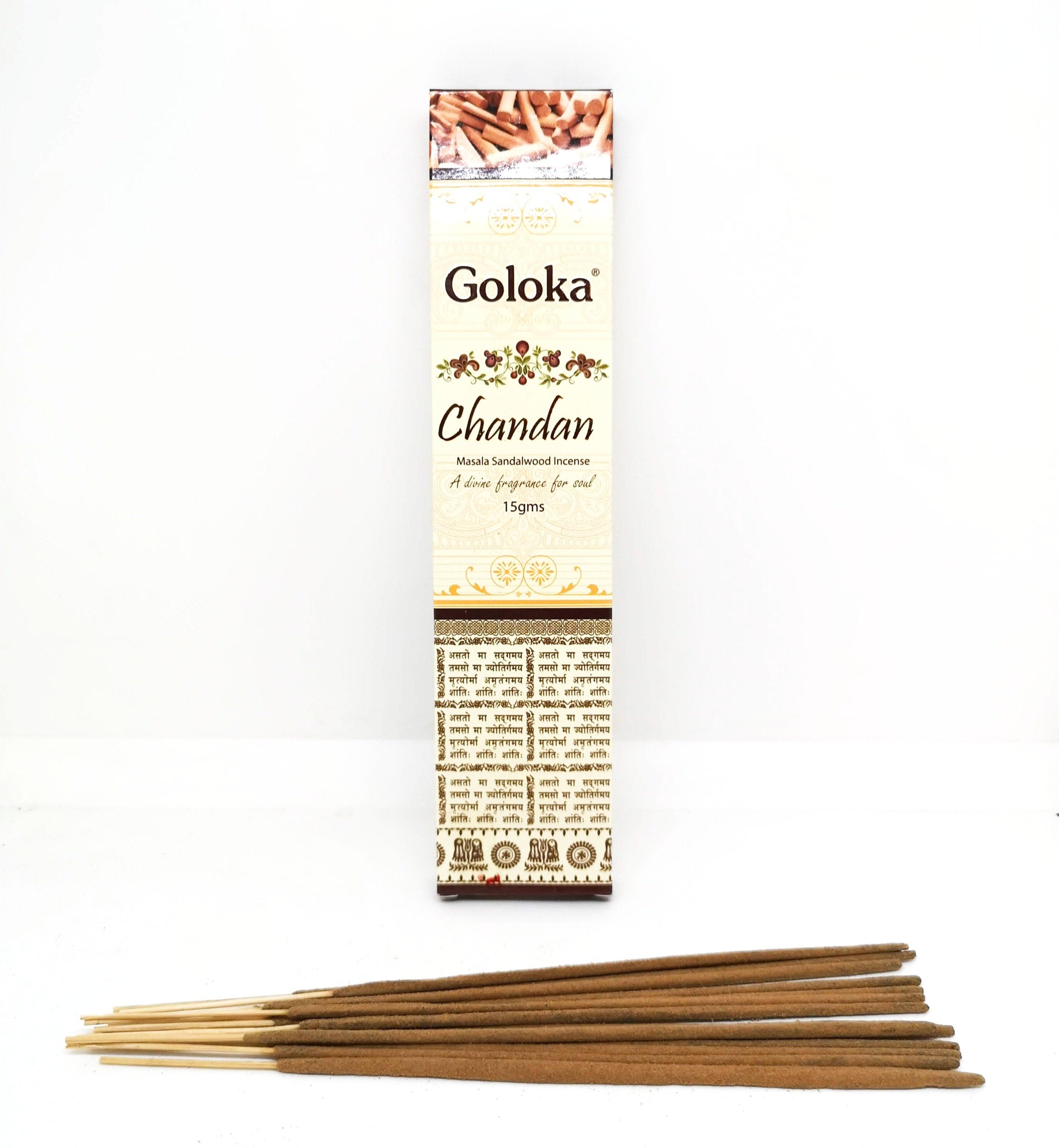 Αρωματικά Στικ Goloka Chandan Sandalwood Βάρος: 15 g - mykarma.gr