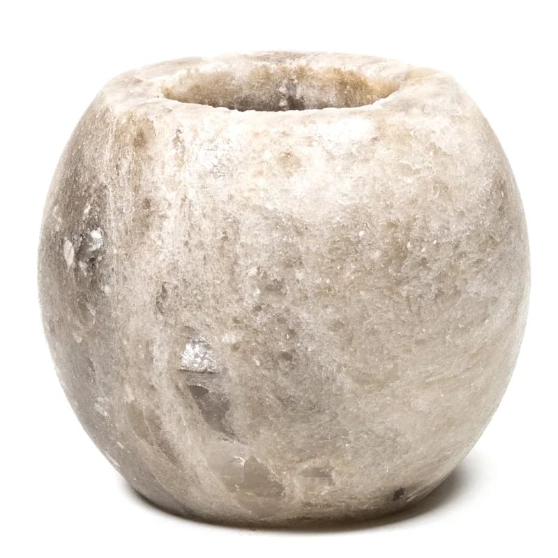 Φωτιστικό για ρεσώ από αλάτι Ιμαλαίων -γκρι -Sphere Salt Lamp.Βάρος:± 650 gr Διαστάσεις: 8 x 5 x 8 cm - mykarma.gr