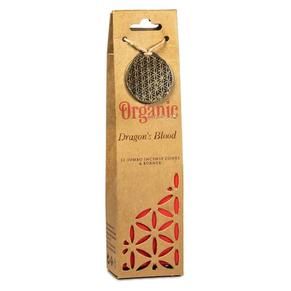 Organic Goodness Dragon's Blood Cones -Χειροποίητοι 100% οικολογικοί κώνοι & βάση - με Αιθέριο Έλαιο  Dragon's Blood - 72 g  12 κώνοι - mykarma.gr