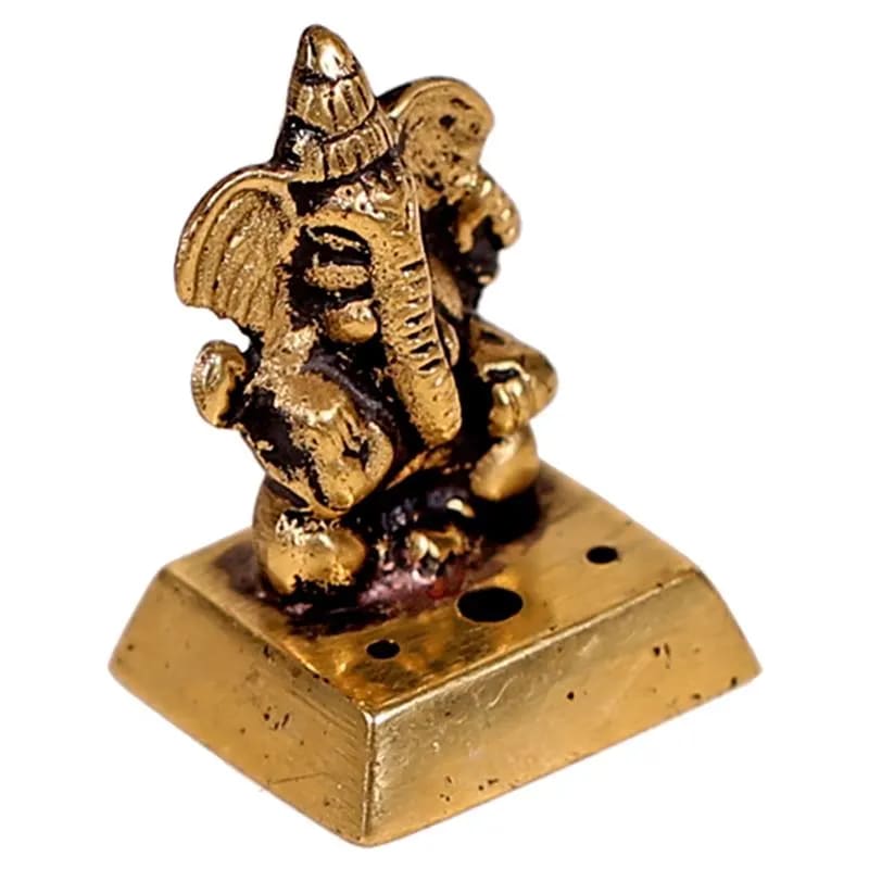 Βάση για Στικ - Ganesha από ορείχαλκο. Μέγεθος:4,5 cm Βάρος:54 γρ. - mykarma.gr