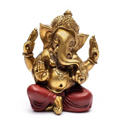 Άγαλμα Ganesh - Θεός της Τύχης - χρώμα χρυσό. Διαστάσεις: 14,3 x 10,5 x 17,7 εκ Βάρος: 500 γρ - mykarma.gr