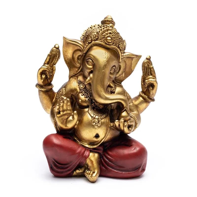 Άγαλμα Ganesh - Θεός της Τύχης - χρώμα χρυσό. Διαστάσεις: 14,3 x 10,5 x 17,7 εκ Βάρος: 500 γρ - mykarma.gr