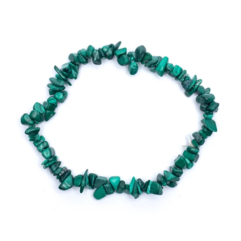 Βραχιόλι από Μαλαχίτη (Malachite) - ελαστικό. Χάντρες ± 4 mm. - mykarma.gr
