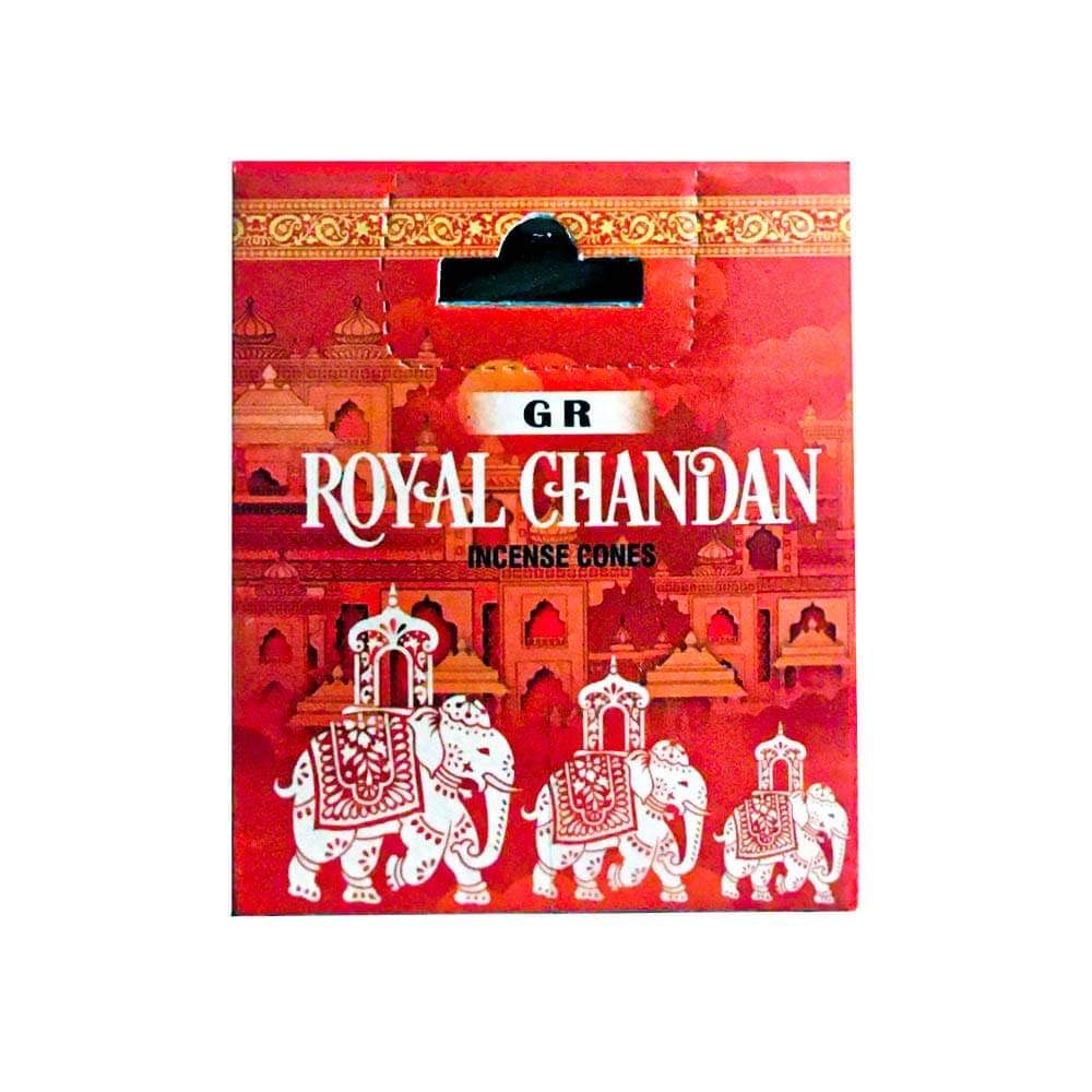 Κώνοι θυμιάματος Royal Chandan . Βάρος: 20 g.Περιεχει 10 κώνους + Βάση. - mykarma.gr