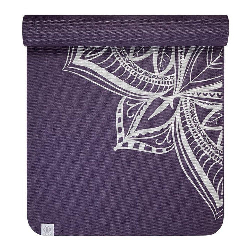 Gaiam  Στρώμα Yoga Aubergine Medallion.Διαστάσεις: Μήκος: 173 εκ Πλάτος: 61 εκ Πάχος: 6 mm - mykarma.gr