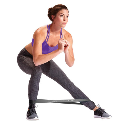 Gaiam -Set από 3 Pilates Restore Resistance mini Band Kit από φυσικό καουτσούκ - Light,Medium,Heavy - σε 3 χρώματα . Διαστάσεις 62 x 5 cm - mykarma.gr