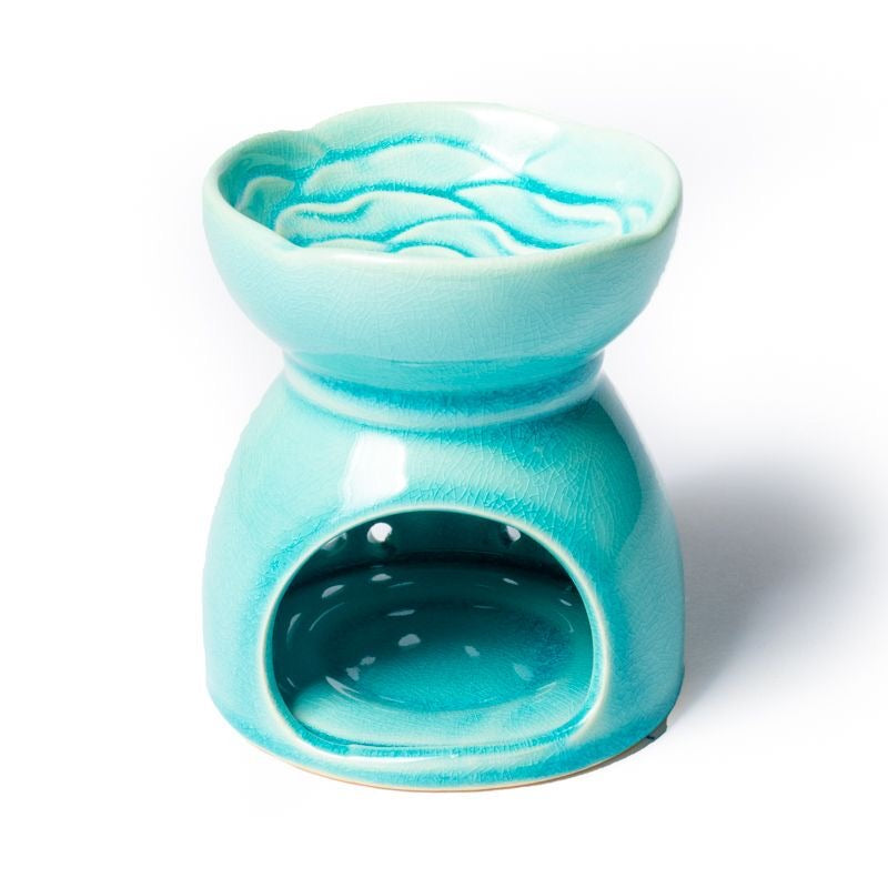 Oil Burner - Κεραμικός καυστήρας Δέντρο της Ζωής-τιρκουάζ . Διαστάσεις: Ύψος 11cm Πλάτος 9,5cm Βάθος 8cm - mykarma.gr