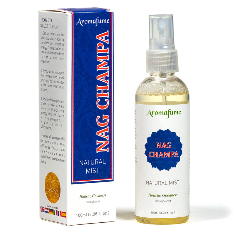Air Freshener Spray Nag Champa -Φυσικό Σπρέι δωματίου με Nag Champa για καθαρισμό χώρου - ολιστική καλοσύνη- με αιθέρια έλαια  100 ml | Αιθέριο Έλαιο - mykarma.gr