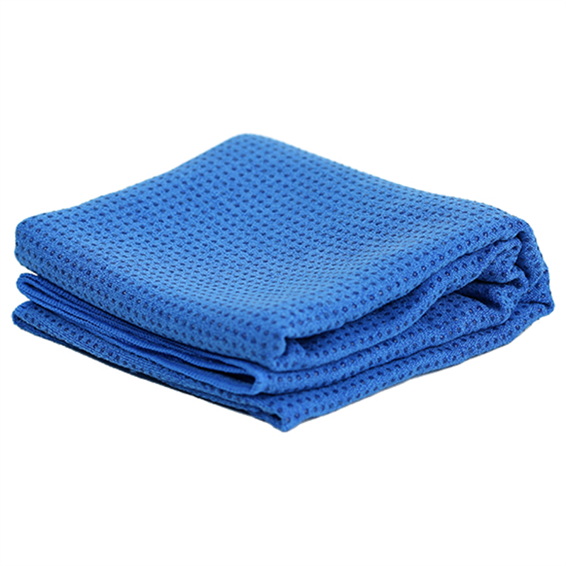Yoga Towel-Πετσέτα -αντιολισθητική-επικάλυψη Silicone - μπλε + θήκη.Βάρος: 500 g.Διαστάσεις: 183 × 65 εκ. - mykarma.gr