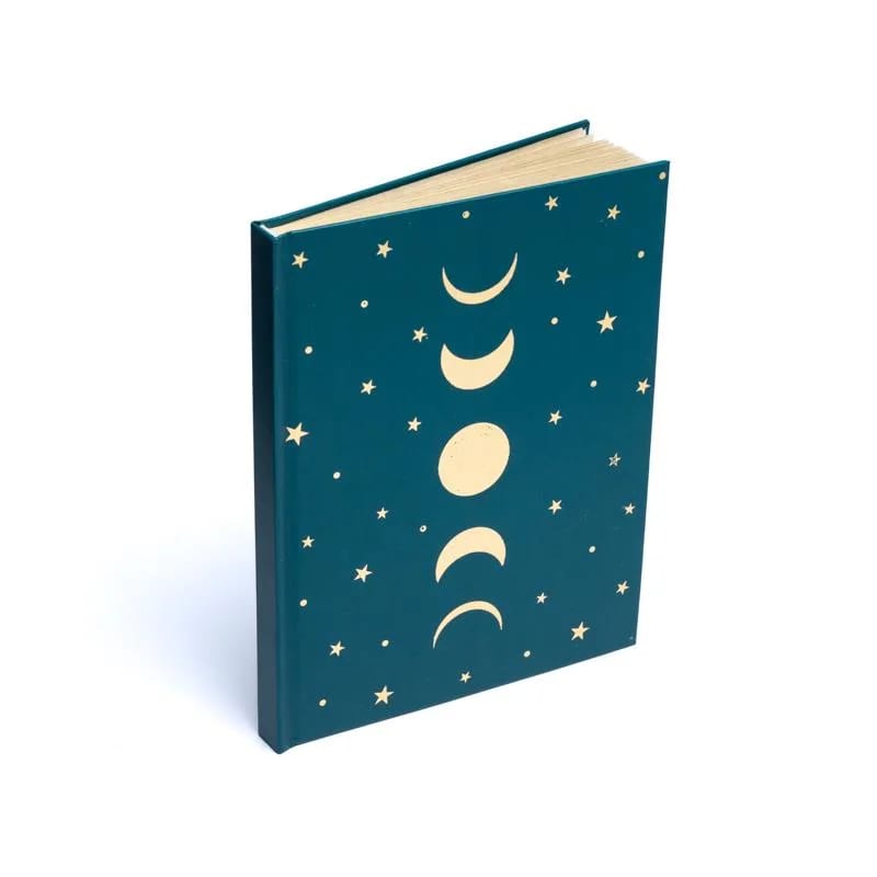 Σημειωματάριο/Notebook Moon Phases & Stars απο χαρτί .Μέγεθος 15 x 21 cm - mykarma.gr