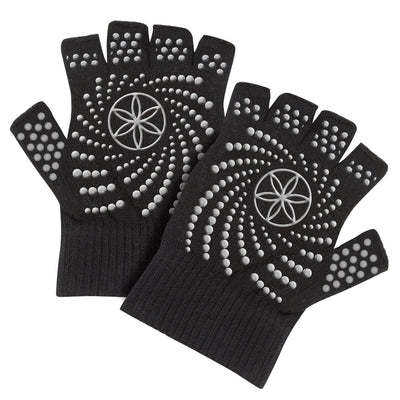 Gaiam Fingerless Grippy Yoga Gloves  - Αντιολισθητικά Γάντια Γιόγκα με ανοιχτά δάχτυλα - mykarma.gr