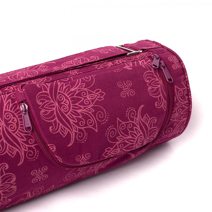 Bodhi Yoga Asana Mat Bag Maharaja - Τσάντα Μεταφοράς για στρώμα - βαμβάκι - Lotus Berry . Διαστάσεις 70 cm - mykarma.gr