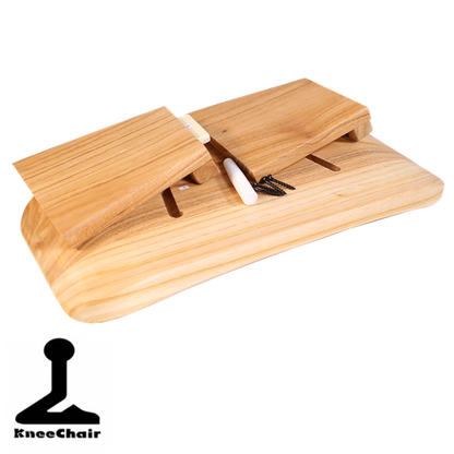 Ξύλινος Πάγκος διαλογισμού με καμπύλη. Βάρος: 1375 g. Διαστάσεις: 42 × 19 cm. - mykarma.gr