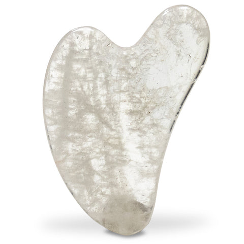 Gua Sha - Πέτρα για Μασάζ - Λευκός Χαλαζίας (Clear Quartz) 40 g 8 cm - mykarma.gr