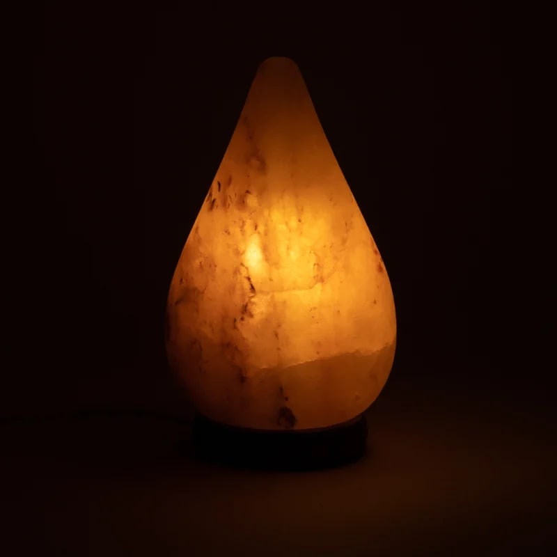 Λάμπα απο άλατα Ιμαλαΐων «Drop» - με καλώδιο & LED. Μέγεθος 13x13x18cm Βάρος ± 2000gr - mykarma.gr