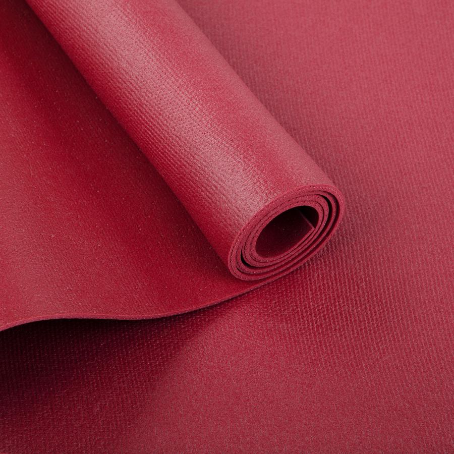 Bodhi στρώμα γιόγκα Premium Rishikesh PVC με δύο ελαστικούς ιμάντες- burgundy  183 x 60 cm, 4.5 mm - mykarma.gr