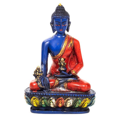 Medicine Buddha -Βούδας της Ιατρικής- πολύχρωμο.Βάρος: 343γρ. Μέγεθος 9x6x14cm - mykarma.gr
