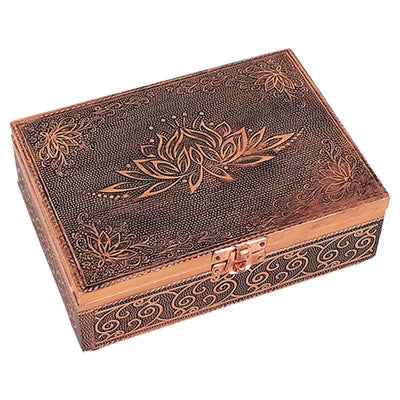 Lotus Κουτί κοσμημάτων Tar Tarot 18x13x6cm - χρώμα χαλκού - mykarma.gr