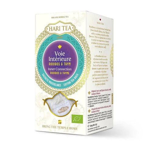 Organic Hari Tea ROOIBOS & Thyme - 10 x 2 g  ΣΑΚΟΥΛΑΚΙΑ Τσάι Ρόιμπος με Θυμάρι για Εσωτερική σύνδεση - χωρίς καφεΐνη - mykarma.gr