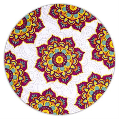 Σετ από 6 στρογγυλά σουβέρ Mandala - κόκκινο.Διάμετρος:10 εκ - mykarma.gr