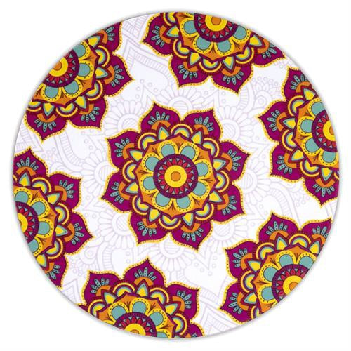 Σετ από 6 στρογγυλά σουβέρ Mandala - κόκκινο.Διάμετρος:10 εκ - mykarma.gr