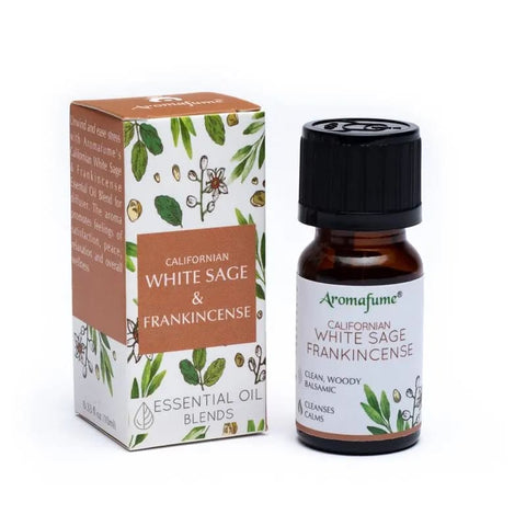 Θεραπευτικό μείγμα απο αιθέρια έλαια Φασκόμηλο & Λιβάνι(White Sage & Frankincense) - 10 ml | Αιθέριο Έλαιο - mykarma.gr