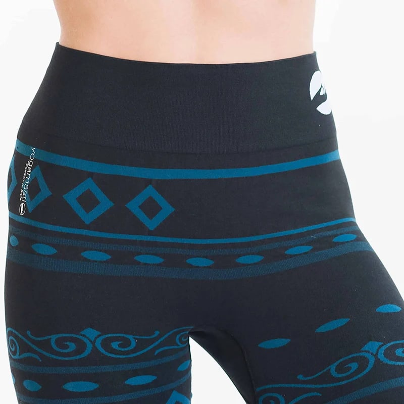 Γιόγκα Κολάν Yoga Leggings -Balance blue/black απο Οργανικό Βαμβάκι  S-M - mykarma.gr