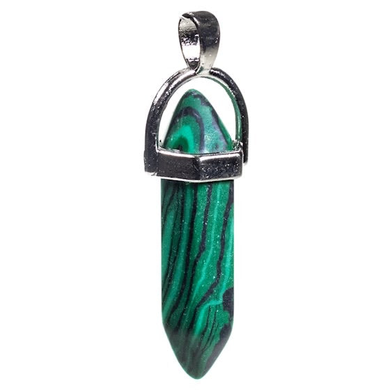 Κρεμαστό Μενταγιόν-Malachite-Μαλαχίτης . Διαστάσεις: 4 εκ. - mykarma.gr