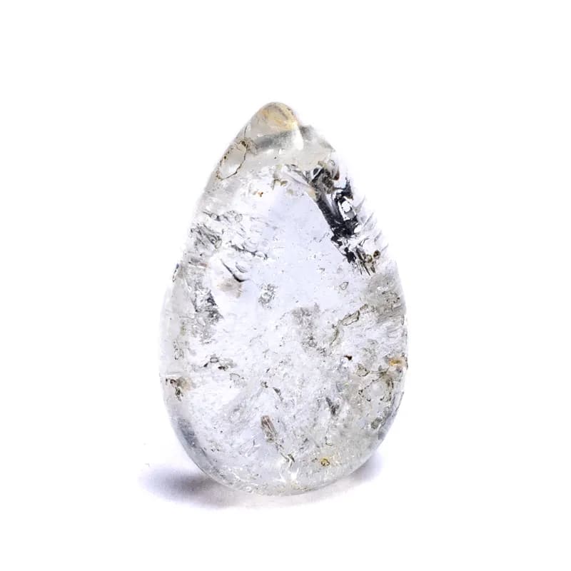 Μενταγιόν από Λευκό Χαλαζία (Rock Crystal) Α ποιότητας (γυαλισμένο) - (δεν περιλαμβάνεται κορδόνι) Διαστάσεις: 2,5-3,5 cm - mykarma.gr