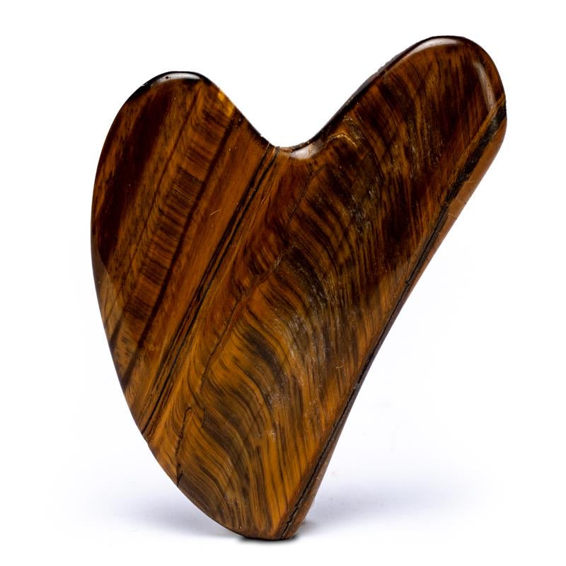 Gua Sha - Πέτρα για Μασάζ - Μάτι Τίγρης (Tiger Eye) 45 g 8 cm - mykarma.gr