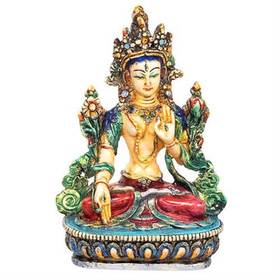 White Tara - Λευκή Τάρα Φωτησμενης Ενέργειας-πολυρεσίνη.Βάρος: 380γρ. Μέγεθος: 15cm - mykarma.gr