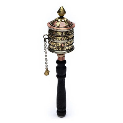 Τροχός προσευχής και καλής τύχης (Prayer Wheel)-Ohm Mani Padme Hum.Διαστάσεις: 24 x 6 cm. - mykarma.gr