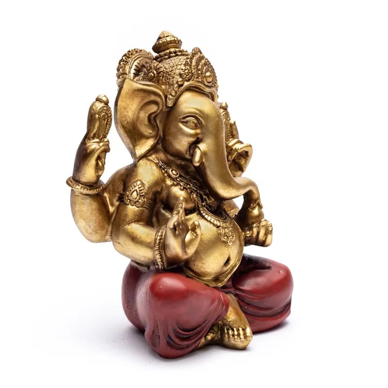 Άγαλμα Ganesh - Θεός της Τύχης - χρώμα χρυσό. Διαστάσεις: 14,3 x 10,5 x 17,7 εκ Βάρος: 500 γρ - mykarma.gr
