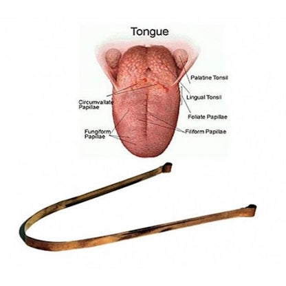 ΚΑΘΑΡΙΣΤΗΣ ΓΛΩΣΣΑΣ - Tongue Cleaner  Απο Χαλκό.Βάρος 7,5 gr - mykarma.gr