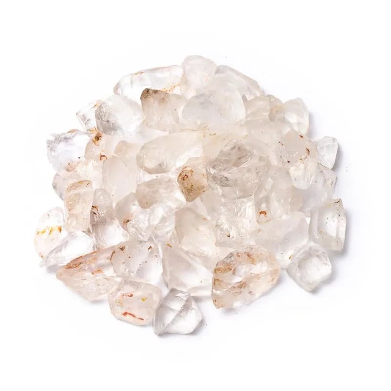 Φυσικό ορυκτό πέτρωμα - Λευκός Χαλαζίας (Rock Crystal)-ακατέργαστες πέτρες. Βάρος 500 gr.Μέγεθος 1 - 2 cm. - mykarma.gr