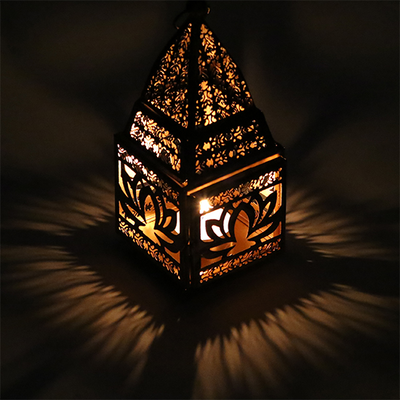 Ατμοσφαιρικό φωτισμό Oriental Lantern Lotus  Διαστάσεις: 8,5 × 8 × 19 cm - mykarma.gr