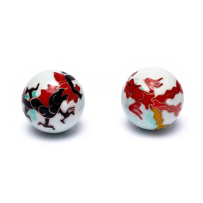 Μπάλες Υγείας - Dragon & Phoenix . Μέγεθος 3,5 εκ.Υλικό:Ατσάλι. - mykarma.gr