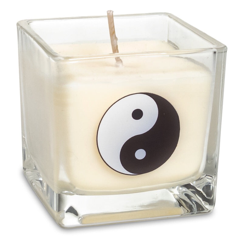 Οικολογικό κερί -«Yin Yang» με Αιθέρια Έλαια Lavender,Orange,Ylang Ylang.Βάρος: 260 g.Διαστάσεις: 6 × 6 × 6 cm.Χρόνος καύσης 25 ώρες. - mykarma.gr
