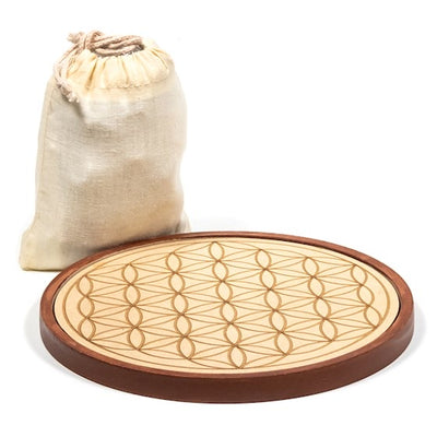 Wood Crystal Grid - Πλέγμα Κρυστάλλων Αγάπης-Love. Με 17 ημιπολύτιμους λίθους & ξύλο 15cm. - mykarma.gr