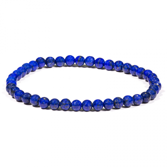 Βραχιόλι Λάπις Λαζούλι (Lapis Lazuli) Διαστάσεις: 19 εκ  Χάντρες ± 4mm. - mykarma.gr