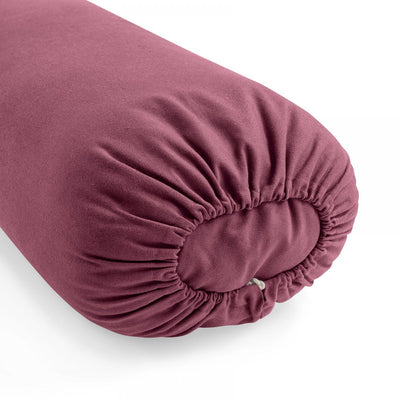 Lotuscrafts Restorative S μαξιλάρι Bolster - Aubergine - κάλυμμα απο οργανικό βαμβάκι & γέμιση Καποκ μαλλί. Διαστάσεις: 72 × 20 x 15 cm Βάρος: 0,9 kg - mykarma.gr