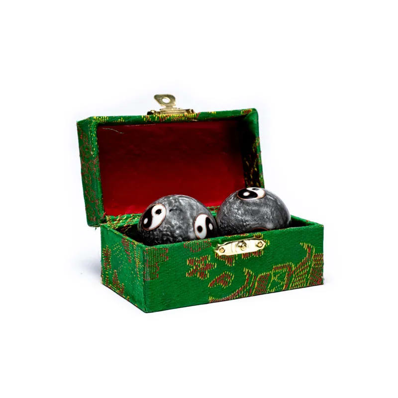 Μπάλες Υγείας - Yin Yang Tai Chi  -Χρώμα γκρι. Μέγεθος 3,5 εκ.Υλικό:Ατσάλι. - mykarma.gr