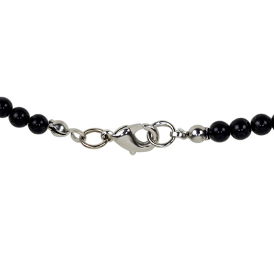 Κολιέ-Μαύρη Τουρμαλίνη (Black Tourmaline).Διαστάσεις: 45 εκ. Διάμετρος πέτρας: ± 4 mm - mykarma.gr