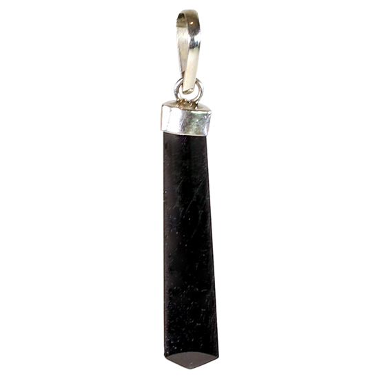 Μενταγιόν Κρεμαστό-Τουρμαλίνη (Black Tourmaline)& Ασήμι 925.Διαστάσεις 4,5 cm.Τουρμαλινη 3,5 cm. - mykarma.gr