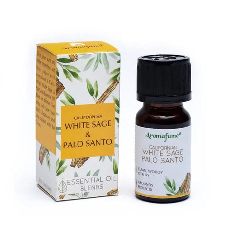 Θεραπευτικό μείγμα απο αιθέρια έλαια Λευκό Φασκόμηλο & Πάλο Σάντο (White Sage & Palo Santo) - 10 ml | Αιθέριο Έλαιο - mykarma.gr