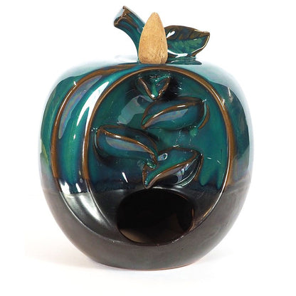 Κεραμικός Καυστήρας Apple Moss Green για κώνους BackFlow -φαινόμενο Καταρράκτη του καπνού.Βάρος: 410 γρ.Διαστάσεις:14 x 12 cm - mykarma.gr