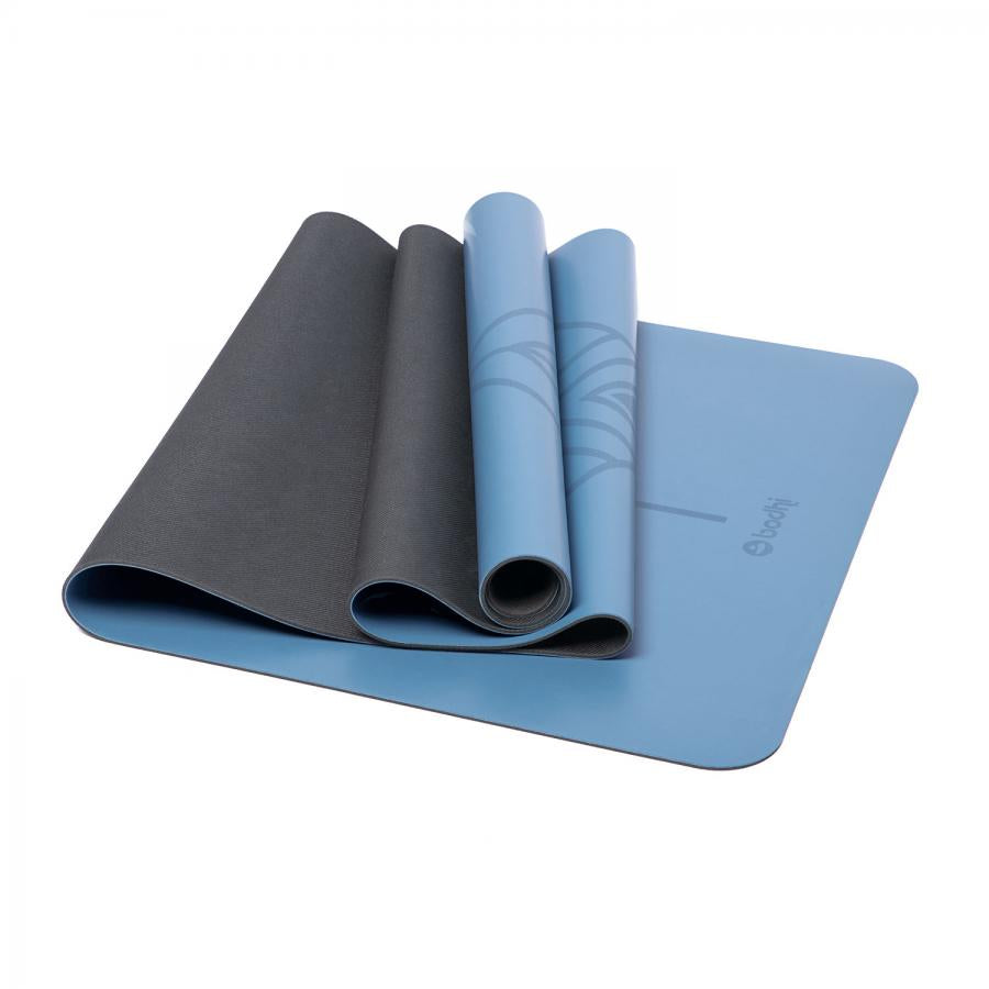 Bodhi - Στρώμα Yoga από φυσικό καουτσούκ & PU  με Tribalign - blue  185 x 66 cm, 4 mm  2,5 kg - mykarma.gr